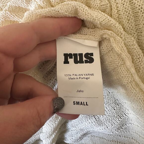 RUS the Brand | Jisho Polo Sweater Oversized | Eggshell | Size Small - Picture 6 of 6